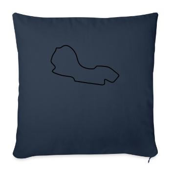 Piste de course d’Australie - Housse de coussin décorative 45 x 45 cm - bleu marine - Devant