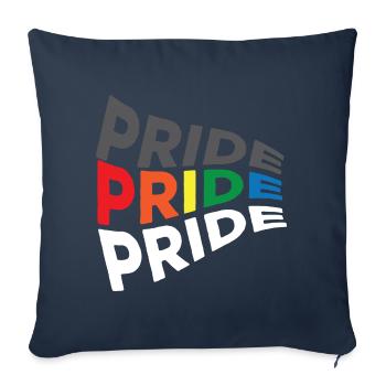 Gay Gay Gay Lesbienne LGBT - Housse de coussin décorative 45 x 45 cm - bleu marine - Devant