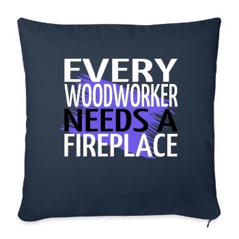 apprenti arboriculteur - Housse de coussin décorative 45 x 45 cm - bleu marine - Devant