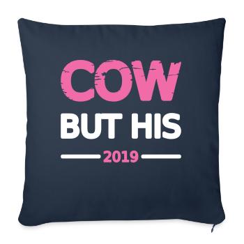 Zig Couple 2019 Femme Design Motif Grunge Vector - Housse de coussin décorative 45 x 45 cm - bleu marine - Devant