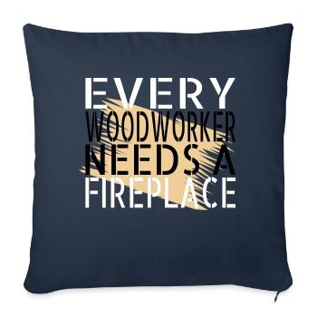 arborists fun cool logging lumberjackwoodworking - Sofa pillowcase 17,3'' x 17,3'' (45 x 45 cm) - navy - Front
