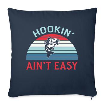 Pêcheurs Pêche Pêche Pêcheurs Pêcheurs Poisson Poisson - Housse de coussin décorative 45 x 45 cm - bleu marine - Devant