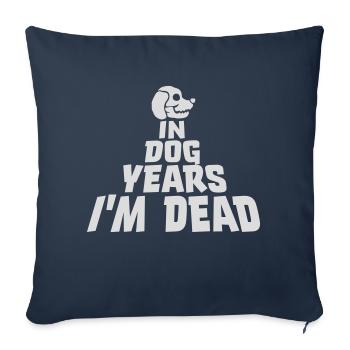 dans les années de chien Mort - Housse de coussin décorative 45 x 45 cm - bleu marine - Devant