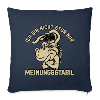 Ich bin nicht stur - nur meinungsstabil Esel - Sofakissenbezug 45 x 45 cm - Navy - Vorne