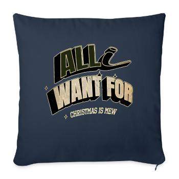 anti kitten dinosaurs big cat joke couples beard - Sofakissenbezug 45 x 45 cm - Navy - Vorne