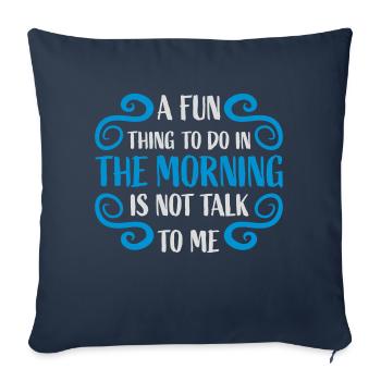 not talk to me - Sofakissenbezug 45 x 45 cm - Navy - Vorne