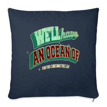 Christmas Vacation Sayings Beards Bodybuilder - Sofa pillowcase 17,3'' x 17,3'' (45 x 45 cm) - navy - Front