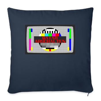 SHUT DOWN BOYCOTT QATAR - Sofa pillowcase 17,3'' x 17,3'' (45 x 45 cm) - navy - Front
