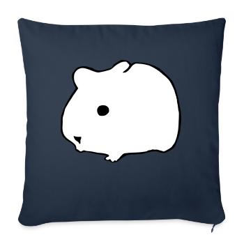 Hamster Cute Animal Rodent Animals Pet Vector 1 - Sofa pillowcase 17,3'' x 17,3'' (45 x 45 cm) - navy - Front