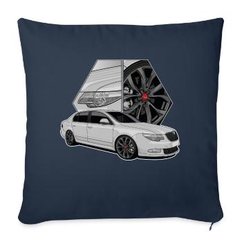 Limousine // Illustration - Housse de coussin décorative 45 x 45 cm - bleu marine - Devant