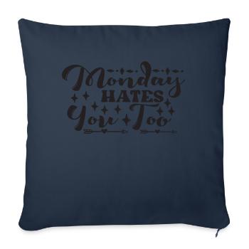 Monday Hates You Too - Sofakissenbezug 45 x 45 cm - Navy - Vorne