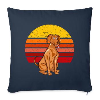 Retro Vizsla Dog - Sofa pillowcase 17,3'' x 17,3'' (45 x 45 cm) - navy - Front