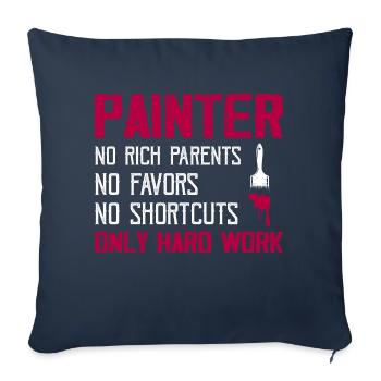 Painter - No Rich Parents Job Profession - Sofa pillowcase 17,3'' x 17,3'' (45 x 45 cm) - navy - Front