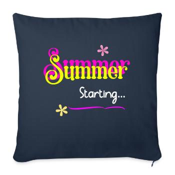 Summer Starting - Summer Vibes - Sofa pillowcase 17,3'' x 17,3'' (45 x 45 cm) - navy - Front