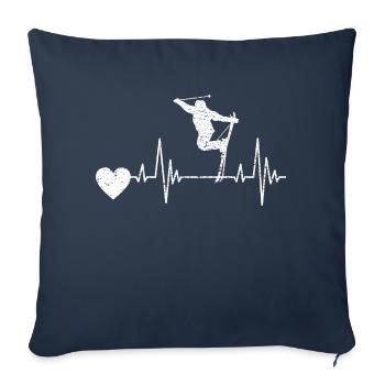 Skifahrer Ski Skifahren Skidesign Skifahroutfit - Sofakissenbezug 45 x 45 cm - Navy - Vorne