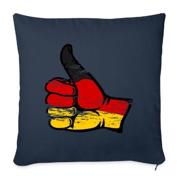 Allemagne Drapeau Tout Effacer l’icône utilisée - Housse de coussin décorative 45 x 45 cm - bleu marine - Devant
