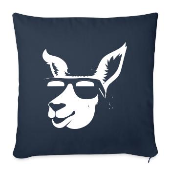 Funny Alpaca Wearing Sunglasses Cool Alpacas - Sofa pillowcase 17,3'' x 17,3'' (45 x 45 cm) - navy - Front