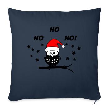 Owl Christmas Santa - Sofa pillowcase 17,3'' x 17,3'' (45 x 45 cm) - navy - Front