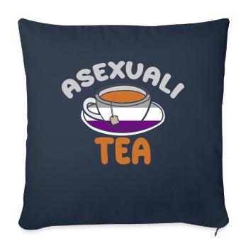 AsexuStyle: Asexuali-tea - Sofa pillowcase 17,3'' x 17,3'' (45 x 45 cm) - navy - Front