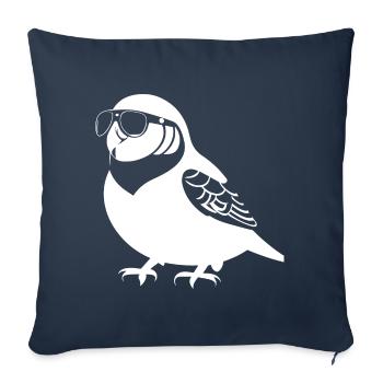 Funny Bird Wearing Sunglasses Cool Bourke's Parak - Sofa pillowcase 17,3'' x 17,3'' (45 x 45 cm) - navy - Front