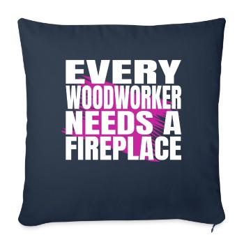 arboriculture cool logging lumberjackwoodworking - Sofa pillowcase 17,3'' x 17,3'' (45 x 45 cm) - navy - Front