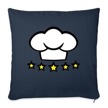 Chef Kitchen Chef’s Hat 5 étoiles Master Cool - Housse de coussin décorative 45 x 45 cm - bleu marine - Devant