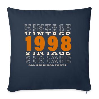 1998: Vintage - 26th Anniversary - Sofa pillowcase 17,3'' x 17,3'' (45 x 45 cm) - navy - Front