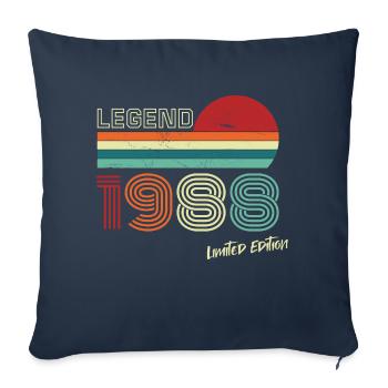 Legend 1988 Birthday Shirt Gift Anniversary - Sofa pillowcase 17,3'' x 17,3'' (45 x 45 cm) - navy - Front