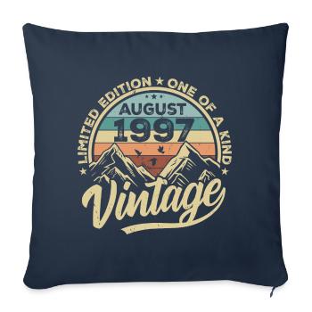 Anniversaire Août 1997 Cadeau d’anniversaire Août - Housse de coussin décorative 45 x 45 cm - bleu marine - Devant
