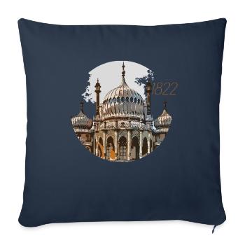 1822 Brighton royal pavilion England - Sofa pillowcase 17,3'' x 17,3'' (45 x 45 cm) - navy - Front