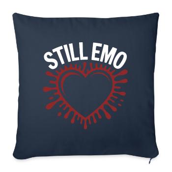 Toujours emo ! Esthétique alternative gothique emo - Housse de coussin décorative 45 x 45 cm - bleu marine - Devant