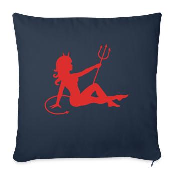 Devil Mudflap Girl - Sofa pillowcase 17,3'' x 17,3'' (45 x 45 cm) - navy - Front