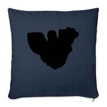 moorea map - Housse de coussin décorative 45 x 45 cm - bleu marine - Devant