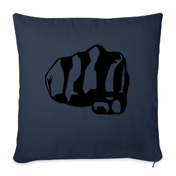 Fist - Housse de coussin décorative 45 x 45 cm - bleu marine - Devant