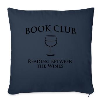Book Club Reading Between the Wines - Sofa pillowcase 17,3'' x 17,3'' (45 x 45 cm) - navy - Front