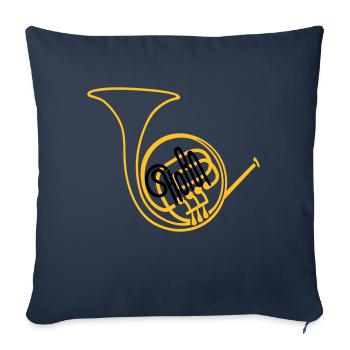French Horn II - Sofa pillowcase 17,3'' x 17,3'' (45 x 45 cm) - navy - Front