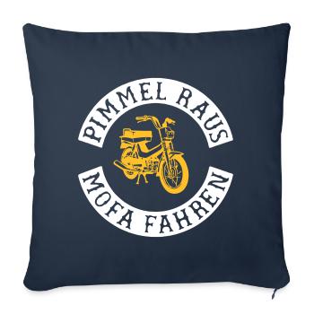 Sortez, conduisez une mobylette! - Housse de coussin décorative 45 x 45 cm - bleu marine - Devant