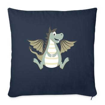 Dragon Dan - Sofakissenbezug 45 x 45 cm - Navy - Vorne