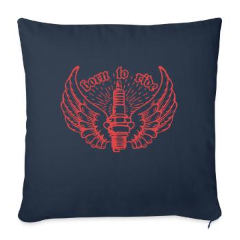 Born to ride - Sofakissenbezug 45 x 45 cm - Navy - Vorne