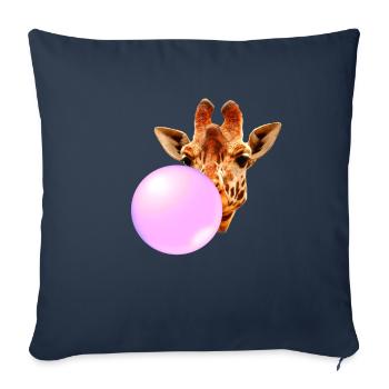 Giraffe With Chewing Gum - Sofa pillowcase 17,3'' x 17,3'' (45 x 45 cm) - navy - Front