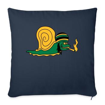 kiffer kiffen drogues conjointes fumer jamaica raggae - Housse de coussin décorative 45 x 45 cm - bleu marine - Devant