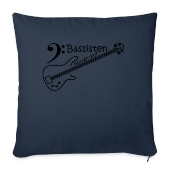 Bassisten dürfen das! - Sofakissenbezug 45 x 45 cm - Navy - Vorne