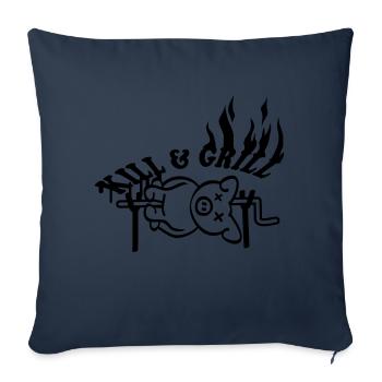 Kill And Grill Pig - Sofa pillowcase 17,3'' x 17,3'' (45 x 45 cm) - navy - Front