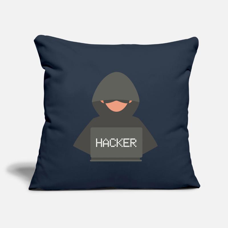 Hacker Coder Programmer Developer Black Hat Sofa pillowcase 17,3'' x 17,3'' (45 x 45 cm)