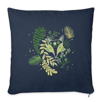 grüner Fuchs - Sofakissenbezug 45 x 45 cm - Navy - Vorne