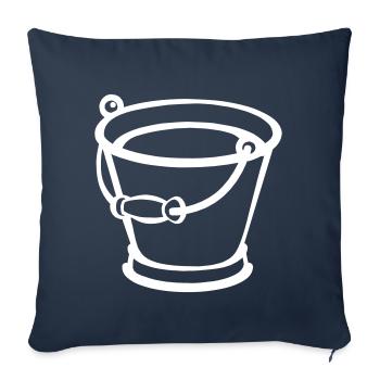 Filled bucket - Sofa pillowcase 17,3'' x 17,3'' (45 x 45 cm) - navy - Front