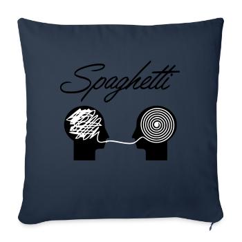 Gehirn Spaghetti - Sofakissenbezug 45 x 45 cm - Navy - Vorne