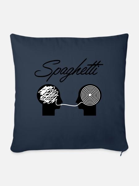 Gehirn Spaghetti - Sofakissenbezug 45 x 45 cm - Navy