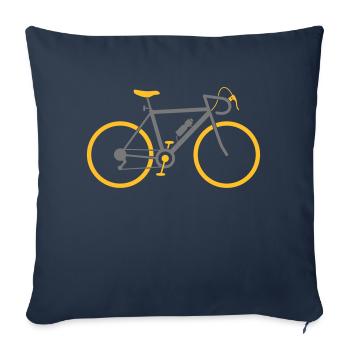 Ein schnelles Rennrad - Sofakissenbezug 45 x 45 cm - Navy - Vorne