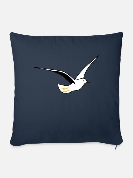 Möwe in deinen Farben - Sofakissenbezug 45 x 45 cm - Navy